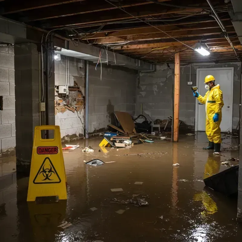 Flooded Basement Electrical Hazard in Cynthiana, KY Property