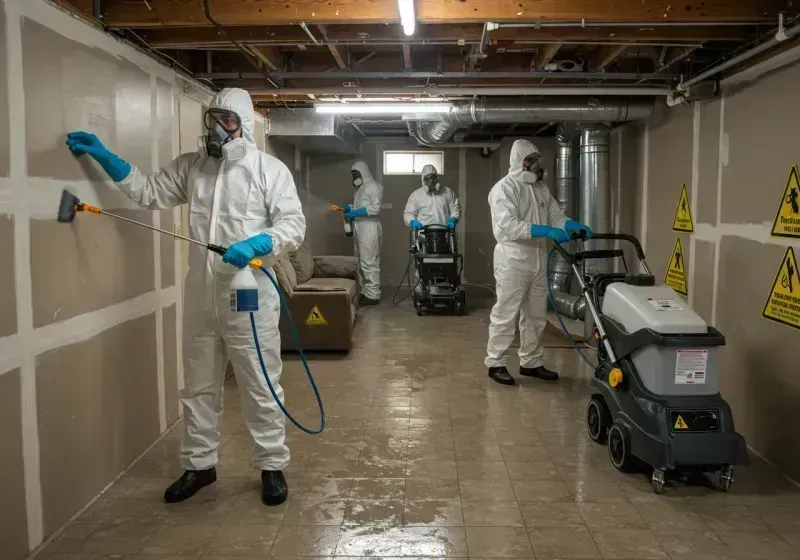 Basement Moisture Removal and Structural Drying process in Cynthiana, KY